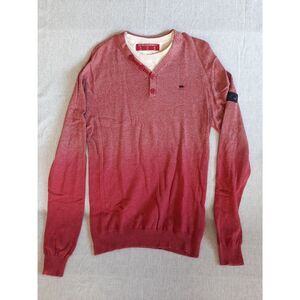 Dixie Company Mens Medium DXJ Pullover V-Neck Stretch Sweater Long Sleeve Cotton